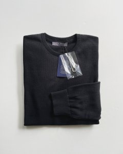 ユニセックス/ Paul James Knitwear / CREW NECK 100% COTTON JUMPER (Black)