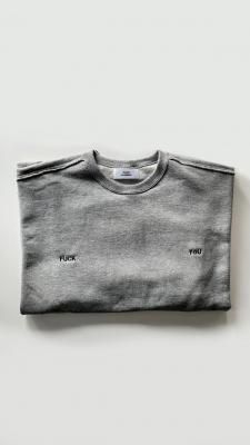<img class='new_mark_img1' src='https://img.shop-pro.jp/img/new/icons8.gif' style='border:none;display:inline;margin:0px;padding:0px;width:auto;' />(˥å)TEDDY-FUCK YOU EMBOIDERED SWEAT SHIRTS(2 Colors)