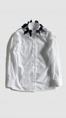 TEDDY / BOW BOW BOW BLOUSE(White)