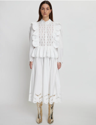 <img class='new_mark_img1' src='https://img.shop-pro.jp/img/new/icons8.gif' style='border:none;display:inline;margin:0px;padding:0px;width:auto;' />Stella Nova Copenhagen / Embroidered Long Dress(White)