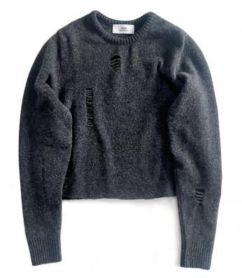 <img class='new_mark_img1' src='https://img.shop-pro.jp/img/new/icons8.gif' style='border:none;display:inline;margin:0px;padding:0px;width:auto;' />TEDDY / Damaged Cropped Cut off Knit