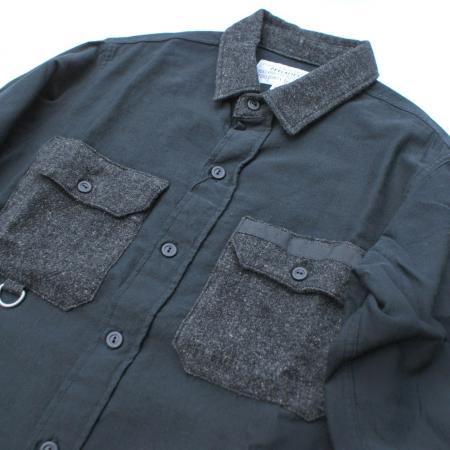 PEEL&LIFT/ピールアンドリフト/satin army shirt