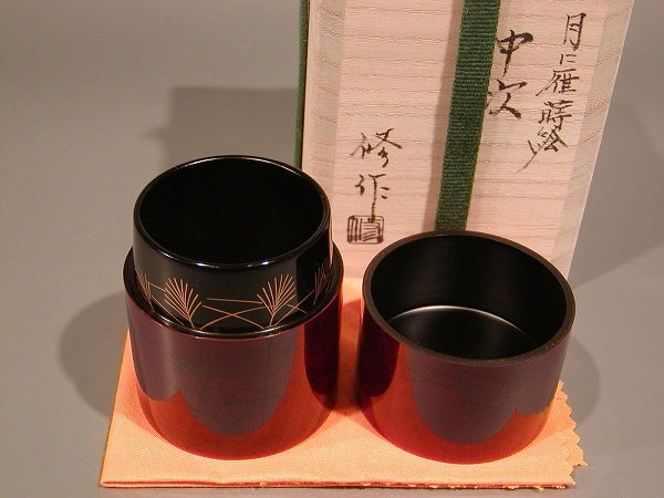 大好き えるみストア茶道具 薄茶器 金輪寺 大菊蒔絵 鈴木光入作