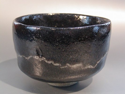 京都 高台寺窯 楽茶碗 鶴の柄樂焼 - 陶芸