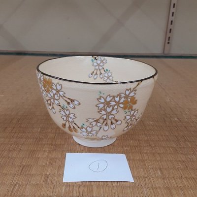 茶道具　抹茶茶碗　枝垂桜（しだれざくら）、京都　山川敦司作　桐共箱■新品■ - 茶道具　販売の佐藤大観堂　オンラインショップ