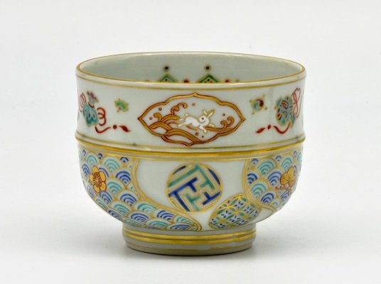 漆器ラ２６３　茶碗　『清水焼』『勧修寺窯造』『鉄絵竹』　抹茶碗　共箱　茶道具