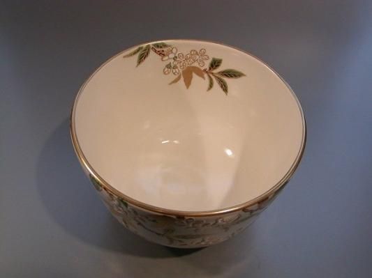 茶道具 抹茶茶碗 色絵 庭梅（輪生梅--りんしょうばい）、 京都