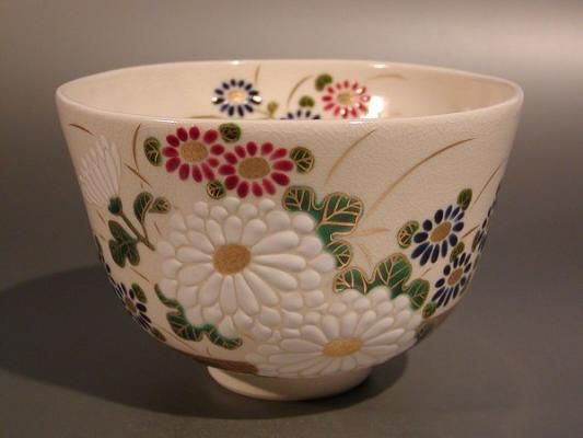 茶道具 抹茶茶碗 色絵 月兎画、京焼 相模竜泉作、桐共箱 新品。 - 競輪