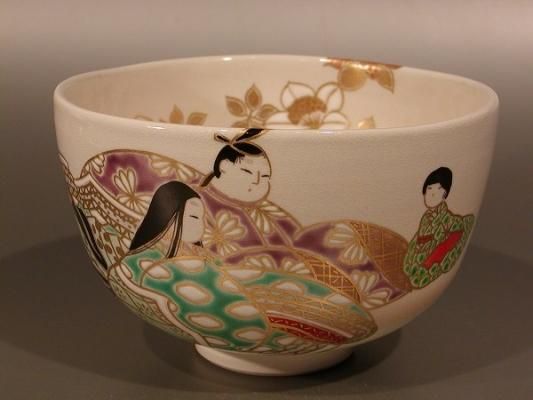 茶道具　抹茶茶碗　色絵　祝雛、京焼　東福窯　中村能久（よしひさ）作　桐共箱■新品■ - 茶道具　販売の佐藤大観堂　オンラインショップ