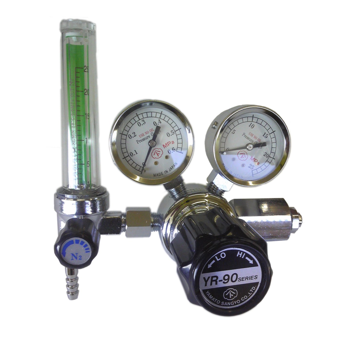 窒素（N2）流量計付き可変式圧力調整器（減圧器） - ヘリウムガス、風船用品専門ショップ