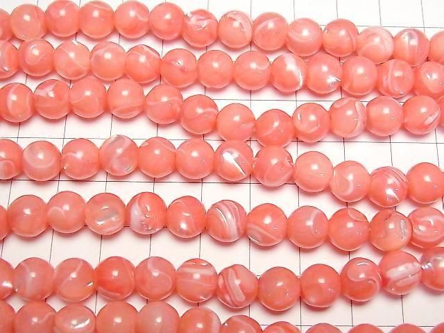 【動画】マザーオブパール ピンク ラウンド8.5mm 1連(約38cm) サムネイル3