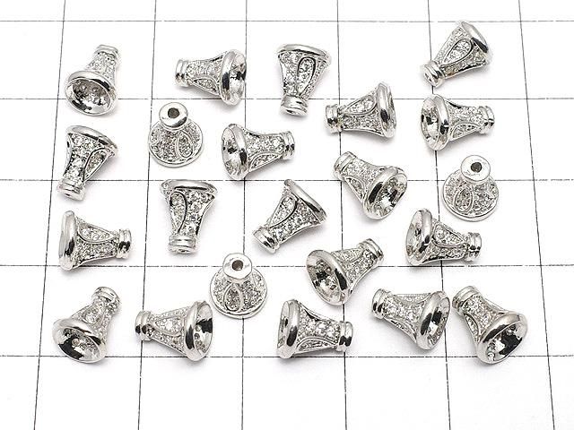 メタルパーツ コーン7×6mm シルバーカラー(CZ付) 2個 サムネイル4