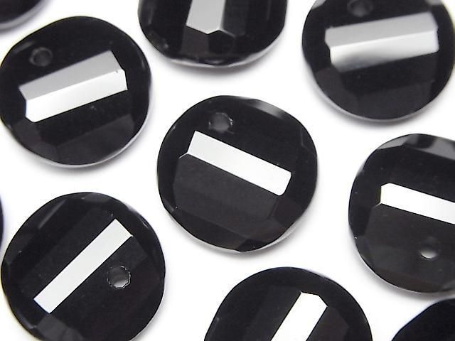 【動画】オニキスAAA ツイスト×多面コインカット 【14mm】【16mm】【18mm】 5粒の画像