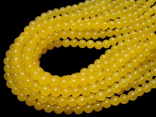 ハニーカラージェード ラウンド8mm 1連(約36cm) サムネイル4