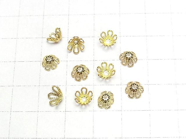 メタルパーツ ビーズキャップ7×7×3.5mm ゴールドカラー 10個 サムネイル4