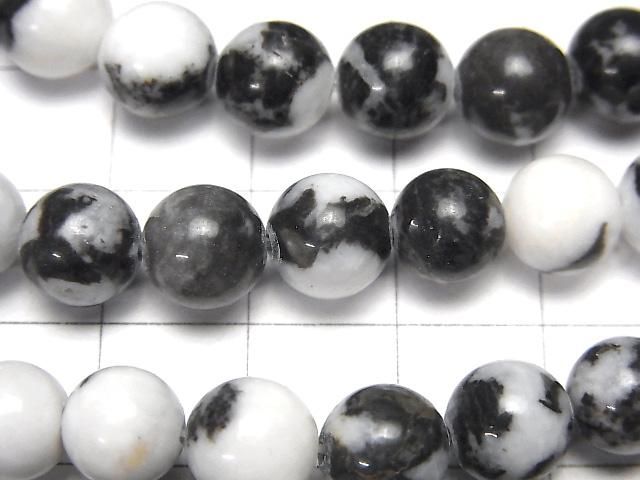 【動画】ゼブラジャスパー ラウンド8.5mm 1連(約36cm) サムネイル2