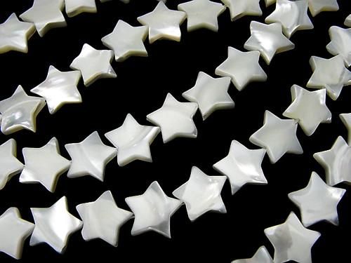 マザーオブパール ホワイト スター 【6mm】【8mm】【10mm】【12mm】 1連(約35cm) サムネイル3