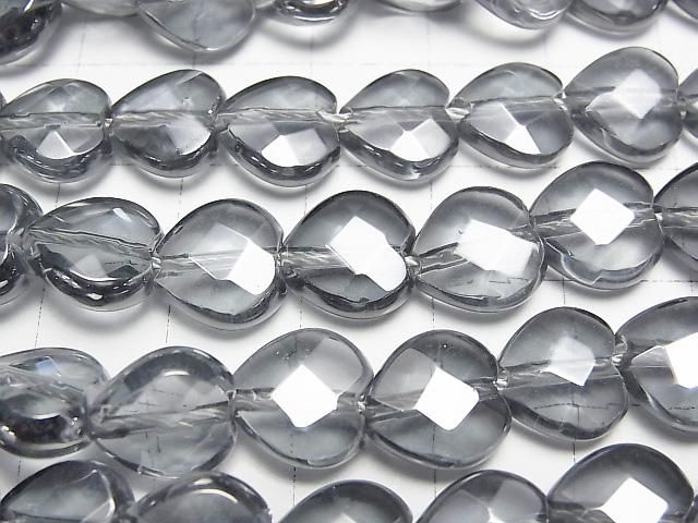 【動画】シルバーフラッシュクリスタル 縦穴ハートカット10×10×5mm 半連/1連(約36cm) サムネイル2
