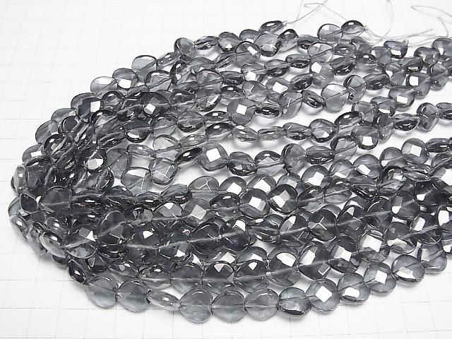 シルバーフラッシュクリスタル 縦穴ハートカット12×12×5mm 半連/1連(約36cm) サムネイル4