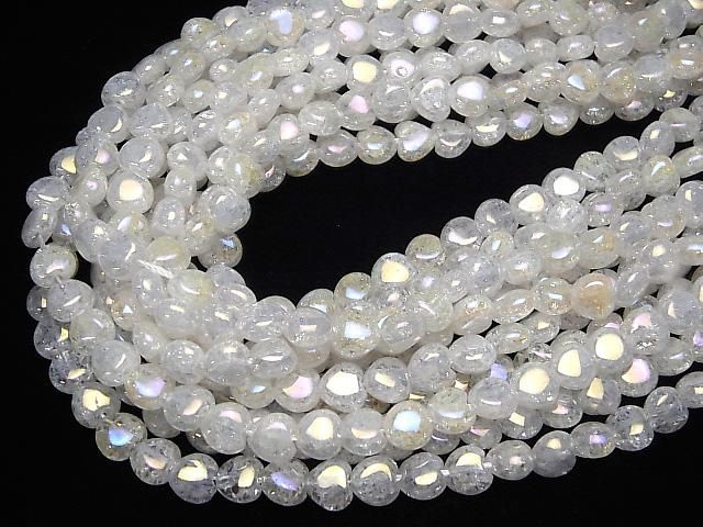 【動画】クラック入りアクアクリスタル 縦穴ハート8×8×5mm 半連/1連(約37cm) サムネイル4