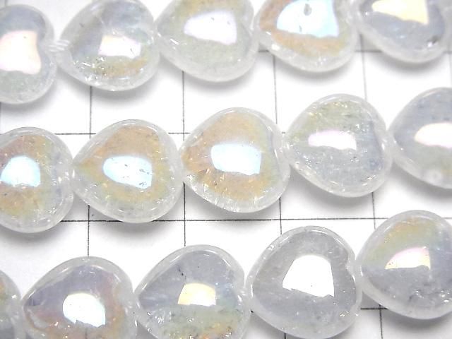 【動画】クラック入りアクアクリスタル 縦穴ハート12×12×6mm 半連/1連(約36cm) サムネイル2
