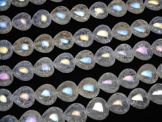 【動画】クラック入りアクアクリスタル 縦穴ハート12×12×6mm 半連/1連(約36cm) サムネイル3