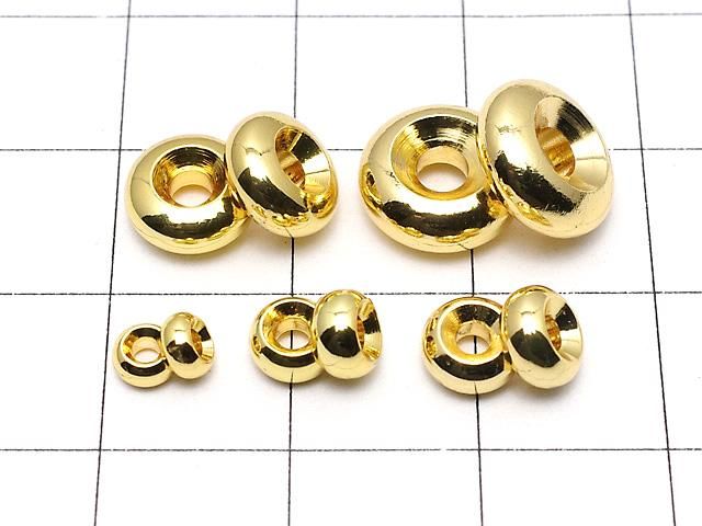 メタルパーツ ロンデル【4×2】【5×2.5】【6×3】【8×3.5】【10×4】 ゴールドカラー 20個 サムネイル2