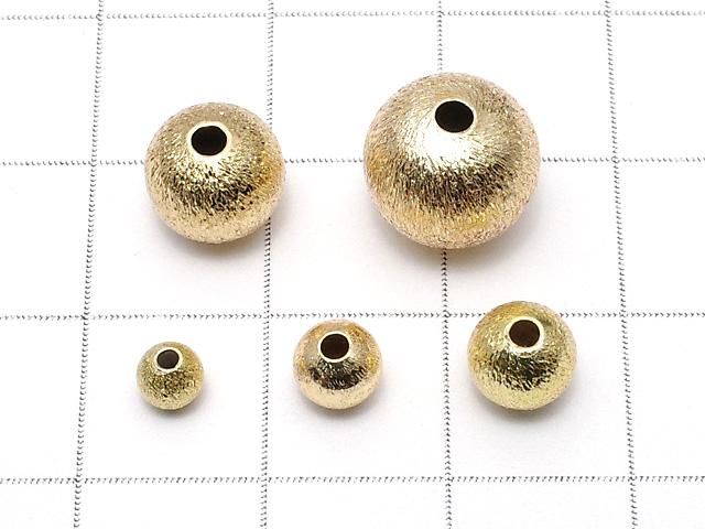 メタルパーツ ヘアライン ラウンド4・5・6・8・10mm ゴールドカラー 10粒 サムネイル2