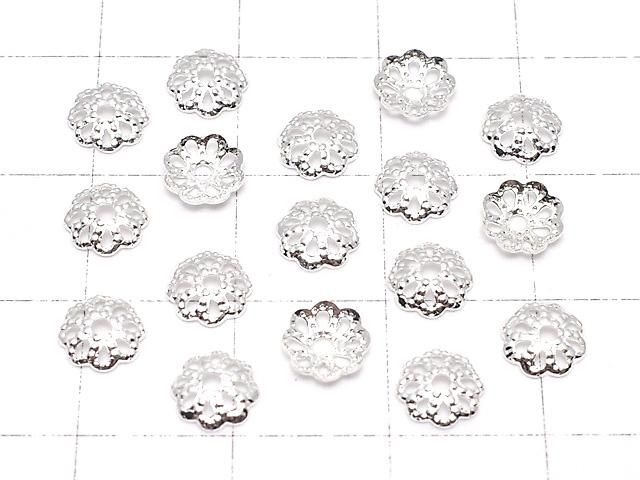 メタルパーツ ビーズキャップ6×6×1.3mm シルバーカラー 10個 サムネイル4