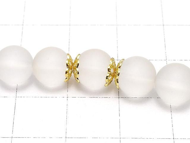 メタルパーツ ビーズキャップ6×6×1.3mm ゴールドカラー 10個 サムネイル3