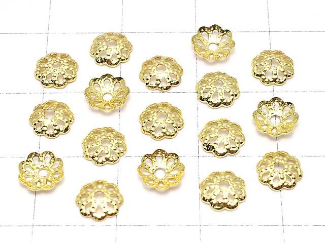 メタルパーツ ビーズキャップ6×6×1.3mm ゴールドカラー 10個 サムネイル4