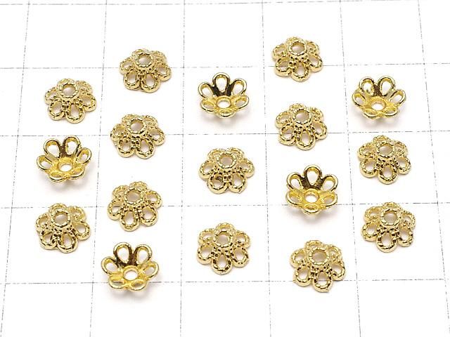 メタルパーツ ビーズキャップ6×6×2mm ゴールドカラー 10個 サムネイル4