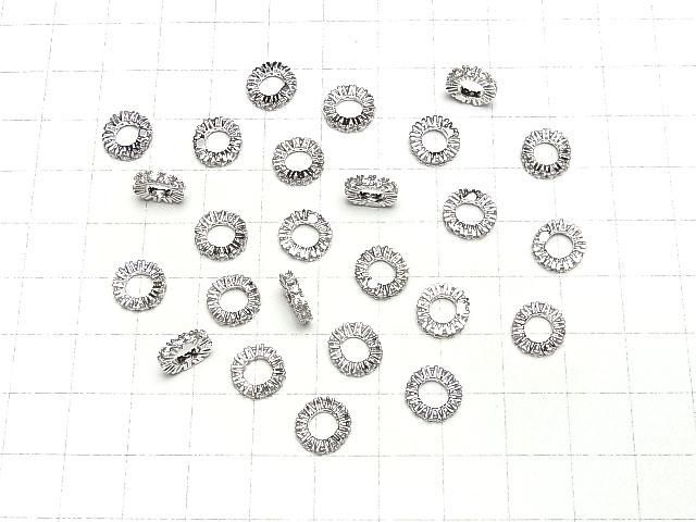 メタルパーツ ロンデル9×9×2mm シルバーカラー(CZ付) 3個 サムネイル4