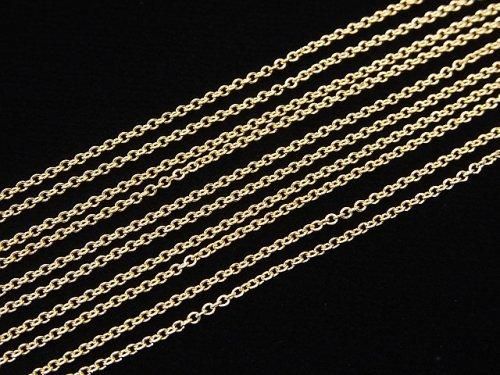 14KGF 小豆(あずき)チェーン 1.1mm 10センチの画像