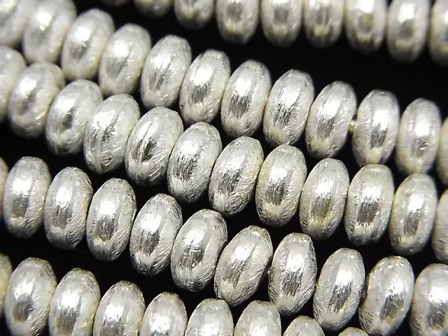 コッパー(銅) ロンデル 7×7×4mm シルバー 半連/1連(約18cm)の画像