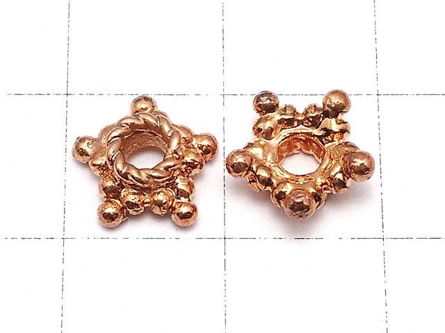 コッパー(銅) ビーズキャップ8×8×4mm 1/4連~1連(約18cm) サムネイル2