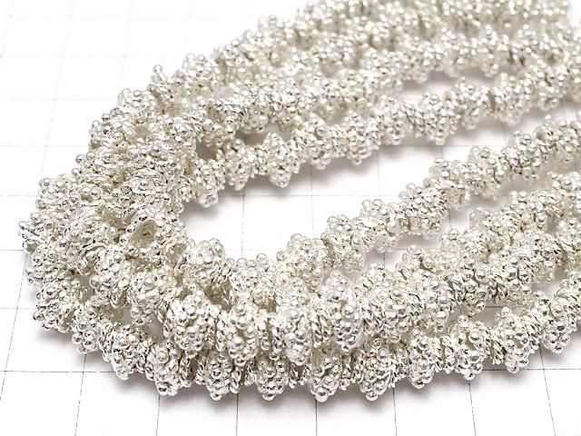 コッパー(銅) ビーズキャップ8×8×4mm シルバーコーティング 1/4連~1連(約18cm) サムネイル4
