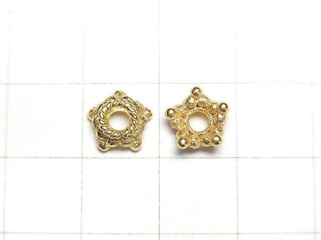 コッパー(銅) ビーズキャップ8×8×4mm 18KGP 1/4連~1連(約18cm) サムネイル2