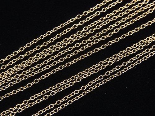 14KGF 小豆(あずき)チェーン 1.0mm 10センチの画像