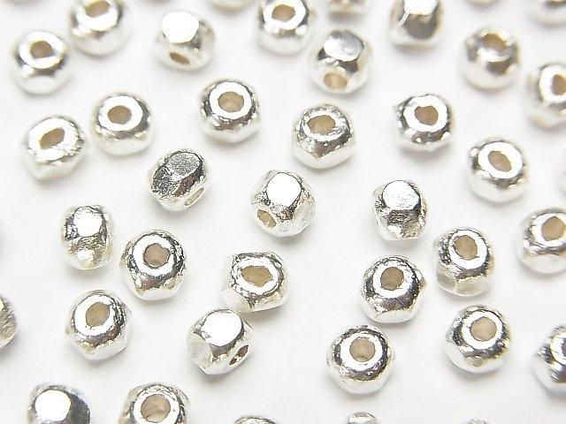 カレンシルバー ボタンカット3.5×3.5×3mm ホワイトシルバー 5粒の画像