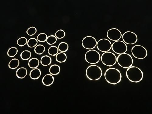 14KGF コンポーネント リング(ラウンド)11・15・21・26mm 打痕模様入り 1個 サムネイル2