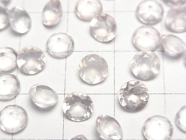 【動画】宝石質ローズクォーツAAA ルース ラウンドファセットカット6×6mm 5粒 サムネイル2