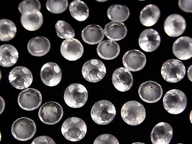 【動画】宝石質ローズクォーツAAA ルース ラウンドファセットカット6×6mm 5粒 サムネイル3