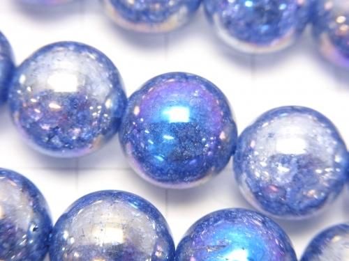 フラッシュ ブルーカラークラッククリスタル ラウンド12mm 半連/1連(約35cm) サムネイル2