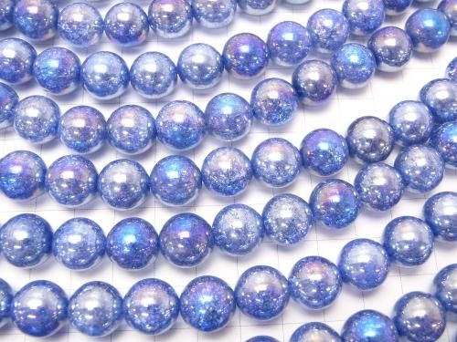 フラッシュ ブルーカラークラッククリスタル ラウンド12mm 半連/1連(約35cm) サムネイル3