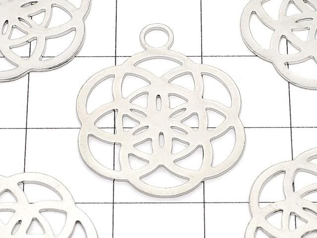 メタルパーツ ホーリーチャーム 【シードオブライフ】 24×20mm シルバーカラー 1枚 サムネイル2