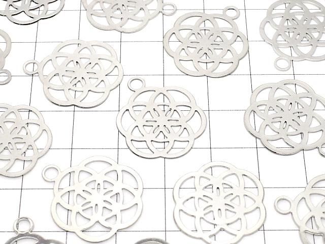 メタルパーツ ホーリーチャーム 【シードオブライフ】 24×20mm シルバーカラー 1枚 サムネイル3