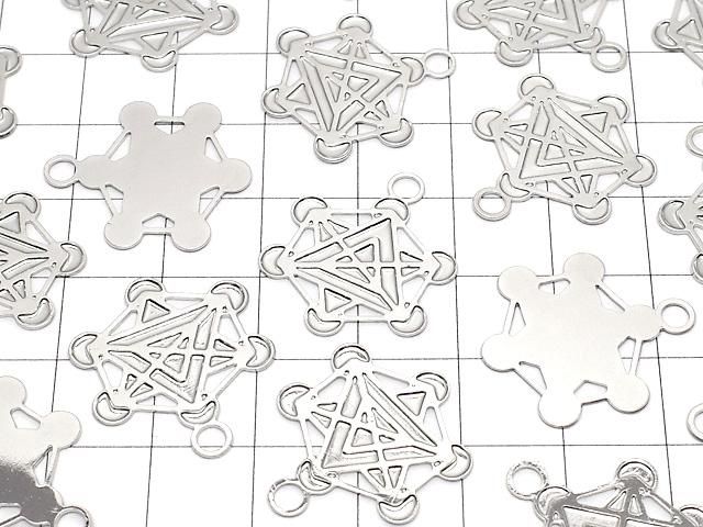メタルパーツ ホーリーチャーム 【メタトロンキューブ】 20×23mm シルバーカラー 1枚 サムネイル3