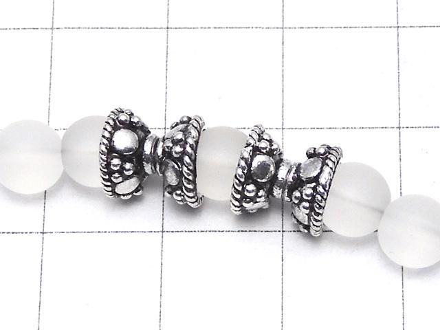 SILVER925 ビーズキャップ8×8×4mm いぶし 2個 サムネイル3