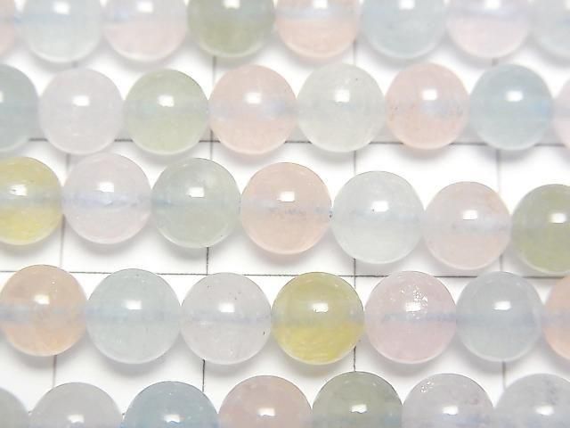 【動画】ベリルミックス(マルチカラーアクアマリン)AAA ラウンド6mm 半連/1連(約38cm) サムネイル2